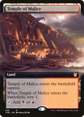 Temple of Malice (Extended Art) card from Theros Beyond Death