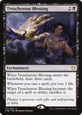 Treacherous Blessing card from Theros Beyond Death