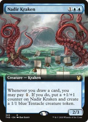 Nadir Kraken (Extended Art) card from Theros Beyond Death