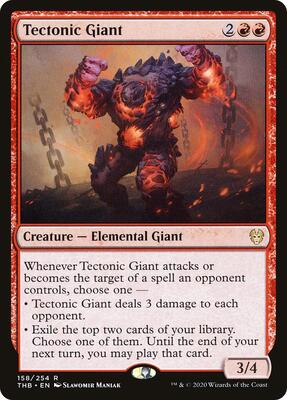 Tectonic Giant card from Theros Beyond Death