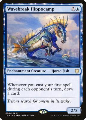 Wavebreak Hippocamp card from Theros Beyond Death