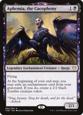 Aphemia, the Cacophony card from Theros Beyond Death