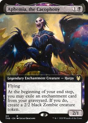 Aphemia, the Cacophony (Extended Art) card from Theros Beyond Death