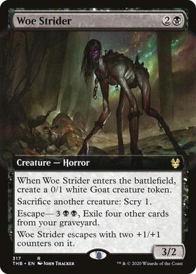 Woe Strider (Extended Art) card from Theros Beyond Death