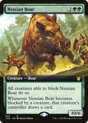 Nessian Boar (Extended Art) card from Theros Beyond Death