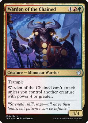 Warden of the Chained card from Theros Beyond Death