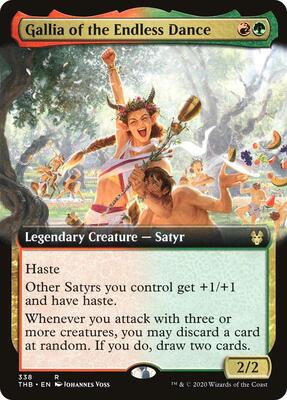 Gallia of the Endless Dance (Extended Art) card from Theros Beyond Death