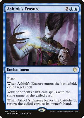 Ashiok's Erasure card from Theros Beyond Death