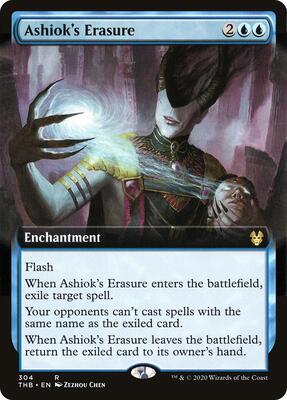 Ashiok's Erasure (Extended Art) card from Theros Beyond Death