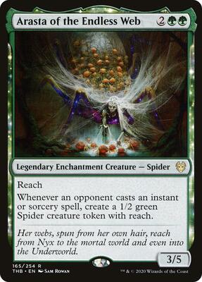 Arasta of the Endless Web card from Theros Beyond Death