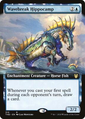 Wavebreak Hippocamp (Extended Art) card from Theros Beyond Death