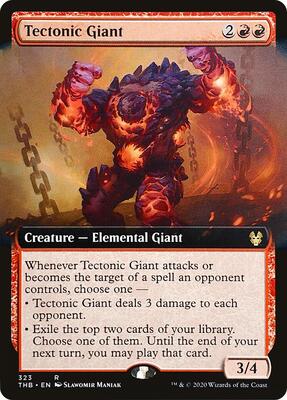 Tectonic Giant (Extended Art) card from Theros Beyond Death