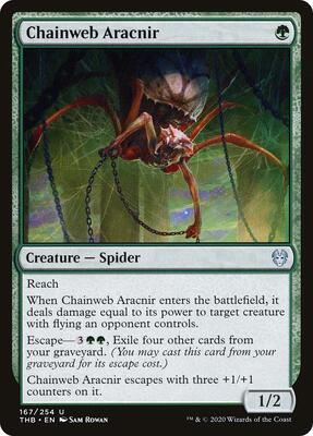 Chainweb Aracnir card from Theros Beyond Death