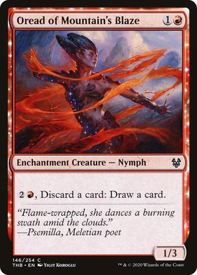 Oread of Mountain's Blaze card from Theros Beyond Death