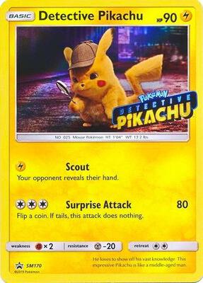 Detective Pikachu - SM170 (Stamped) card from SM Promos