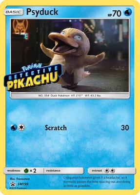 Psyduck - SM199 (Detective Pikachu Stamped) card from SM Promos