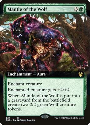 Mantle of the Wolf (Extended Art) card from Theros Beyond Death