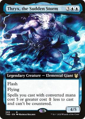 Thryx, the Sudden Storm (Extended Art) card from Theros Beyond Death