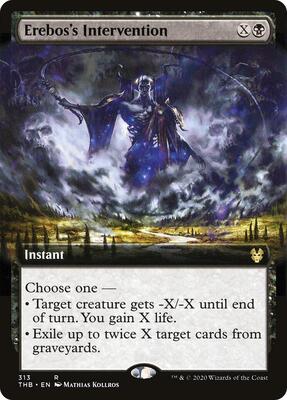Erebos's Intervention (Extended Art) card from Theros Beyond Death