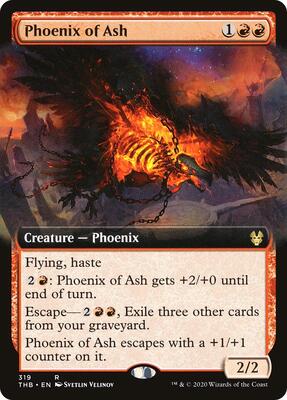 Phoenix of Ash (Extended Art) card from Theros Beyond Death
