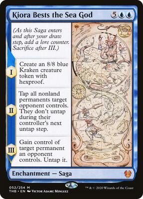 Kiora Bests the Sea God card from Theros Beyond Death
