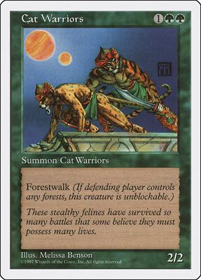 Cat Warriors card from Fifth Edition