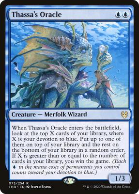 Thassa's Oracle card from Theros Beyond Death