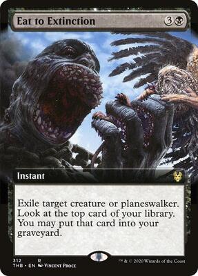 Eat to Extinction (Extended Art) card from Theros Beyond Death