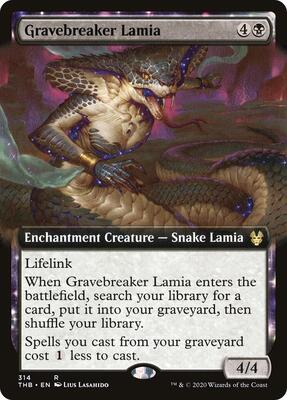 Gravebreaker Lamia (Extended Art) card from Theros Beyond Death