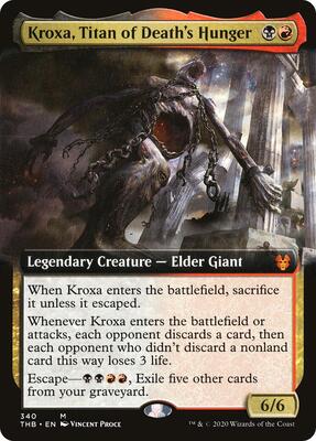 Kroxa, Titan of Death's Hunger (Extended Art) card from Theros Beyond Death