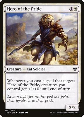 Hero of the Pride card from Theros Beyond Death