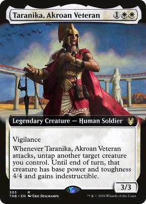 Taranika, Akroan Veteran (Extended Art) card from Theros Beyond Death