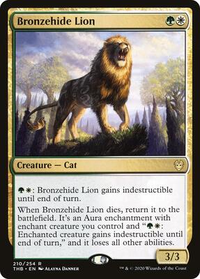 Bronzehide Lion card from Theros Beyond Death