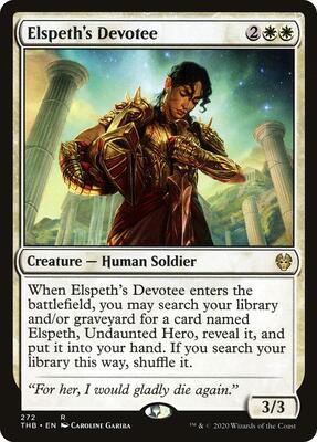 Elspeth's Devotee card from Theros Beyond Death