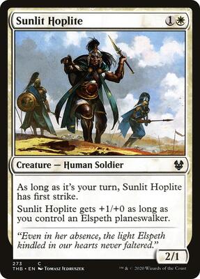 Sunlit Hoplite card from Theros Beyond Death