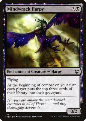Mindwrack Harpy card from Theros Beyond Death