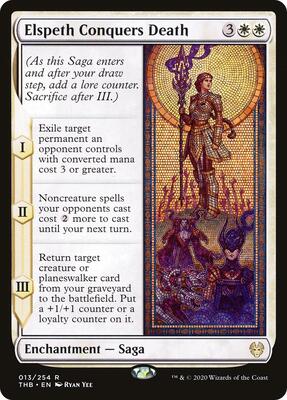 Elspeth Conquers Death card from Theros Beyond Death