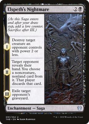 Elspeth's Nightmare card from Theros Beyond Death