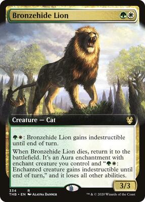 Bronzehide Lion (Extended Art) card from Theros Beyond Death