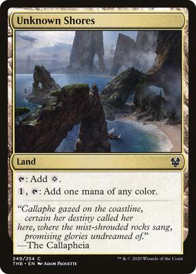 Unknown Shores card from Theros Beyond Death