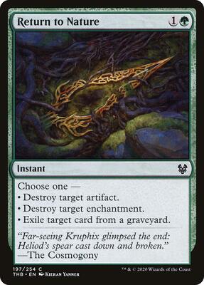 Return to Nature card from Theros Beyond Death