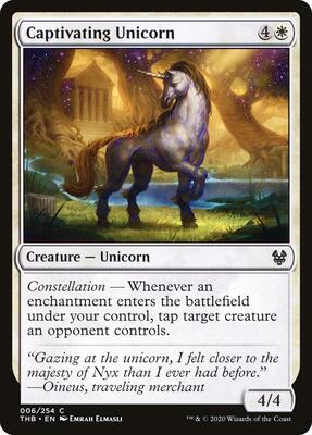 Captivating Unicorn card from Theros Beyond Death