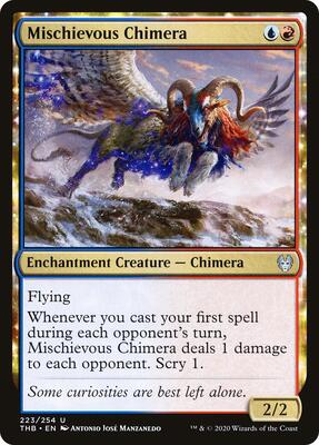 Mischievous Chimera card from Theros Beyond Death