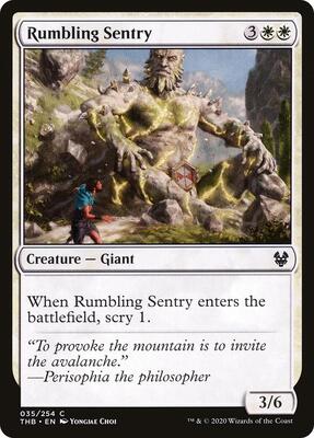 Rumbling Sentry card from Theros Beyond Death