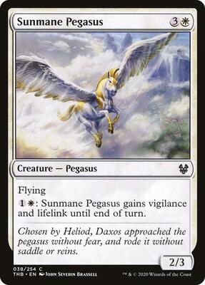 Sunmane Pegasus card from Theros Beyond Death
