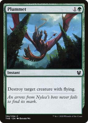 Plummet card from Theros Beyond Death