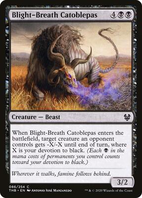 Blight-Breath Catoblepas card from Theros Beyond Death