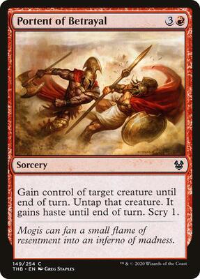 Portent of Betrayal card from Theros Beyond Death