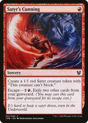 Satyr's Cunning card from Theros Beyond Death
