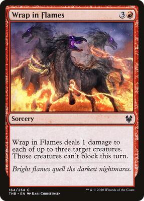 Wrap in Flames card from Theros Beyond Death